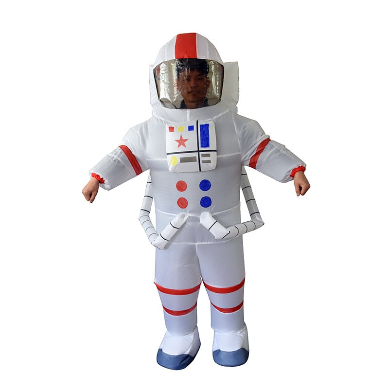 Aerospace Spaceman Astronaut Inflatable Costume Woman Men Mascot Party Cartoon Doll Halloween Cosplay Costume Dress Up Clothes
