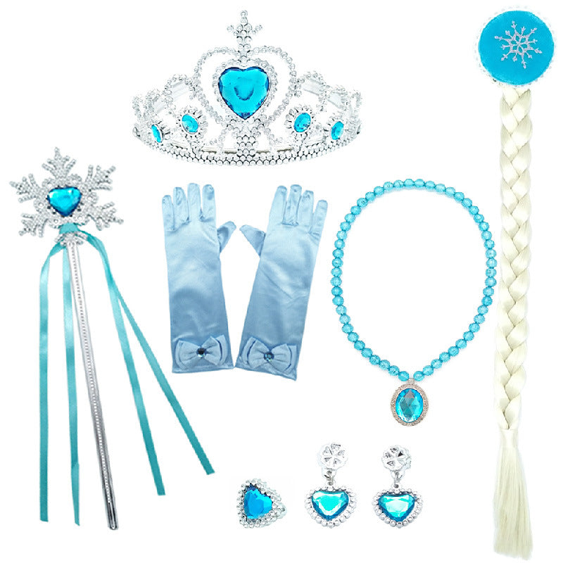 Frozen Elsa Princess Dress Costume Girls Kids Accessory Set Halloween 100-150cm