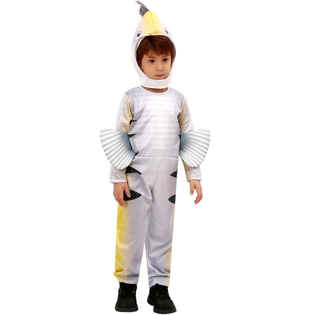 Christmas Kids Animal Onesie Flounder Costume Role Play Cosplay Party Stage Performance Outfit
