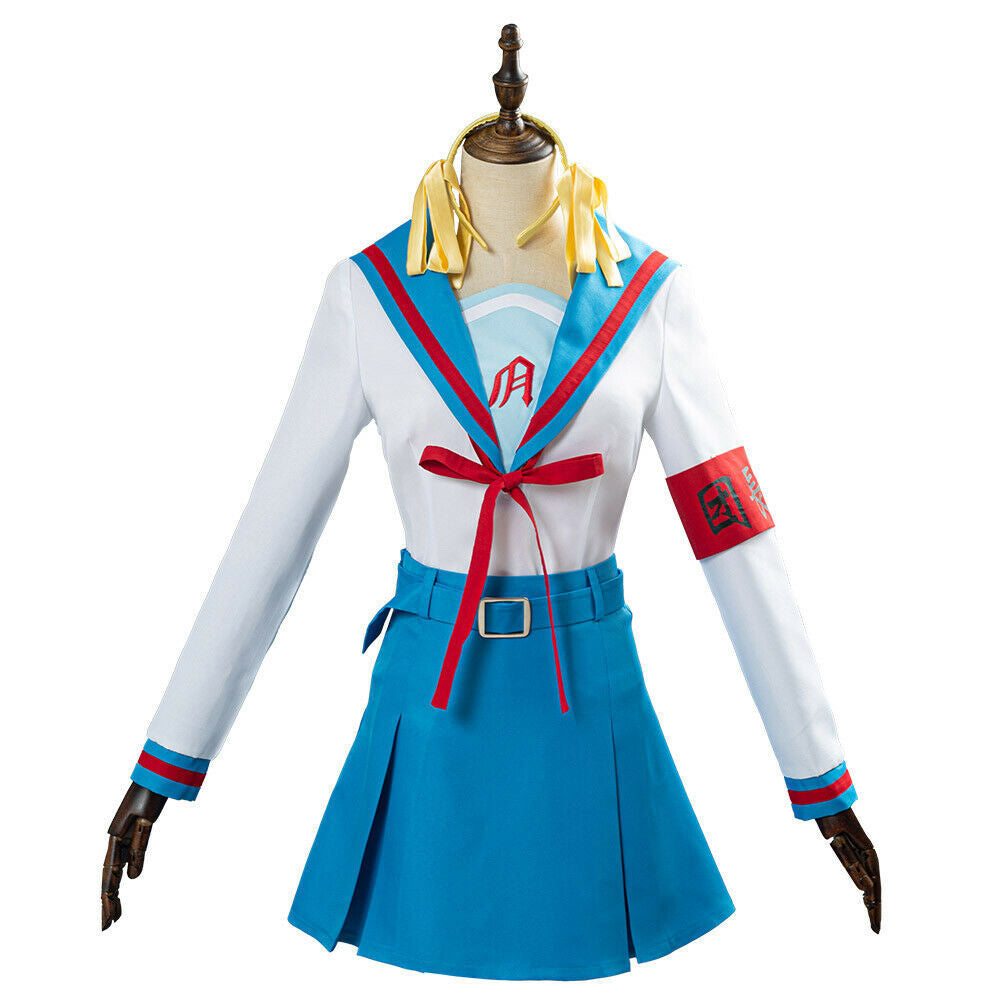 Haruhi Suzumiya Cosplay Costume Women School Uniform Adult Halloween