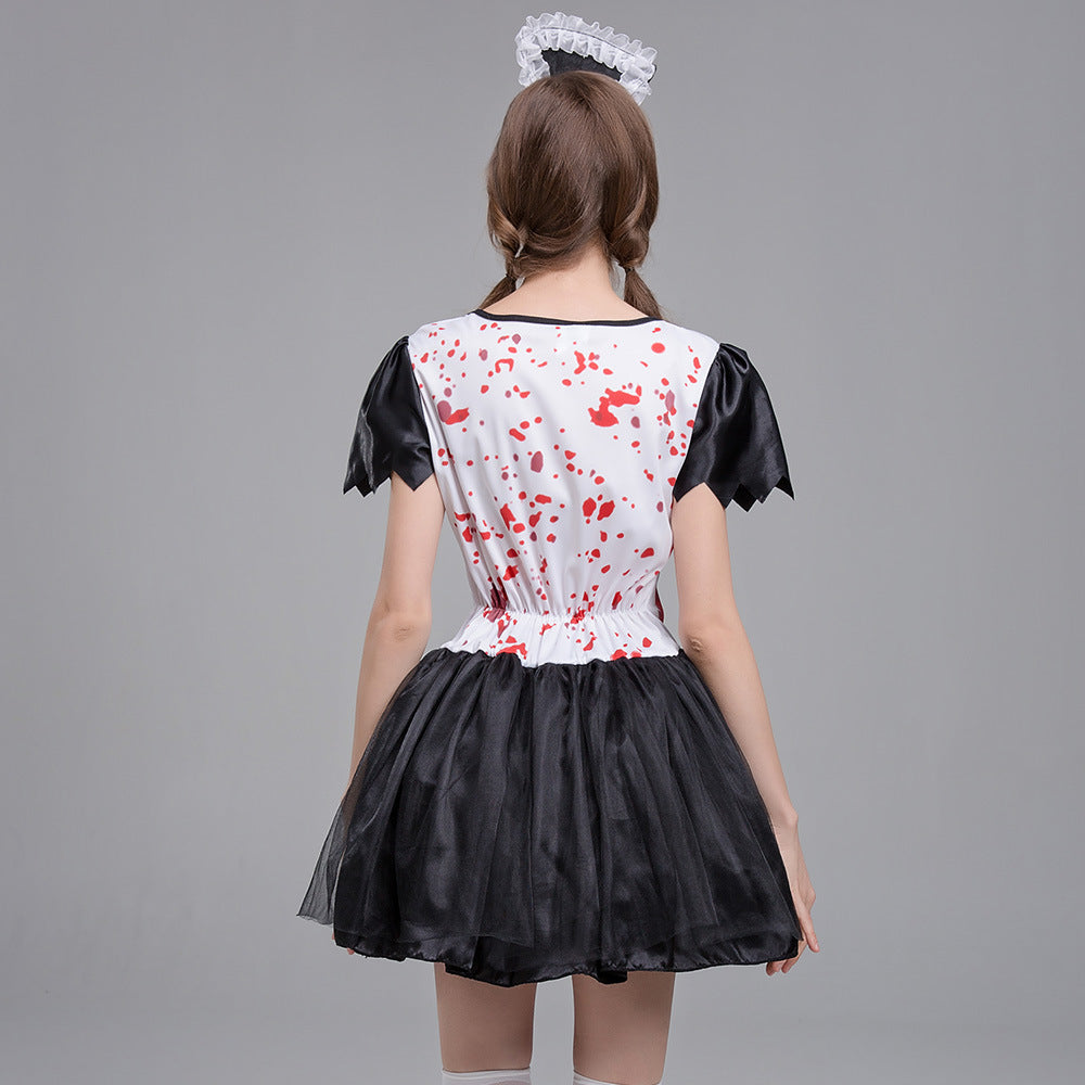 Horror Print Costume Women Halloween Cosplay Dance Outfit – photo 3