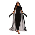 Vampire Witch Costume for Women, front view on a white background