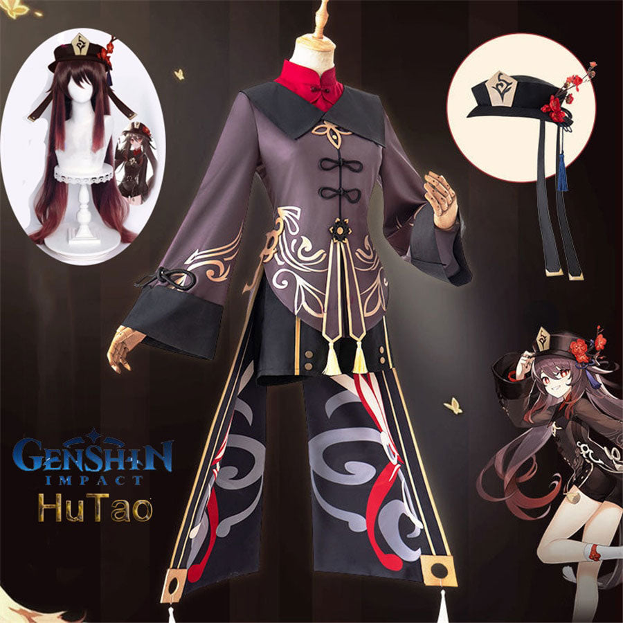 Genshin Impact Hu Tao Cosplay Costume Women Adult Halloween