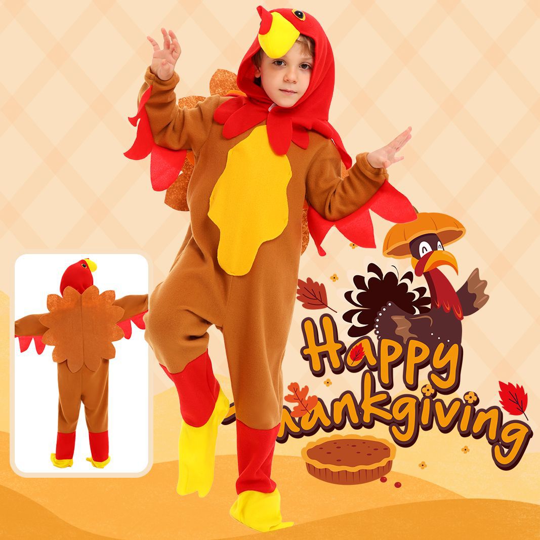 Thanksgiving Animal Costume Children Turkey Role Play Cosplay Costume Cartoon Mascot Costume Stage Performance Clothing