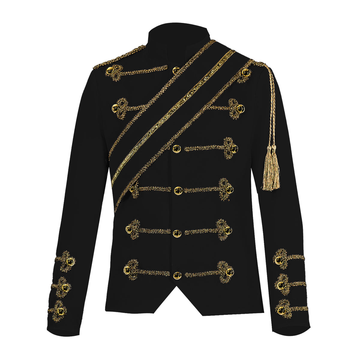 Pop King Military Jacket Costume for Men, product photo 5 on a white background
