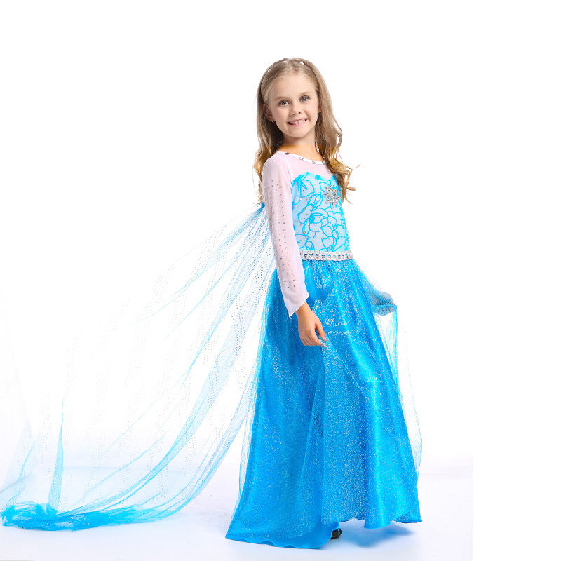 Frozen Elsa Princess Dress Costume Girls Kids Accessory Set Halloween 100-150cm