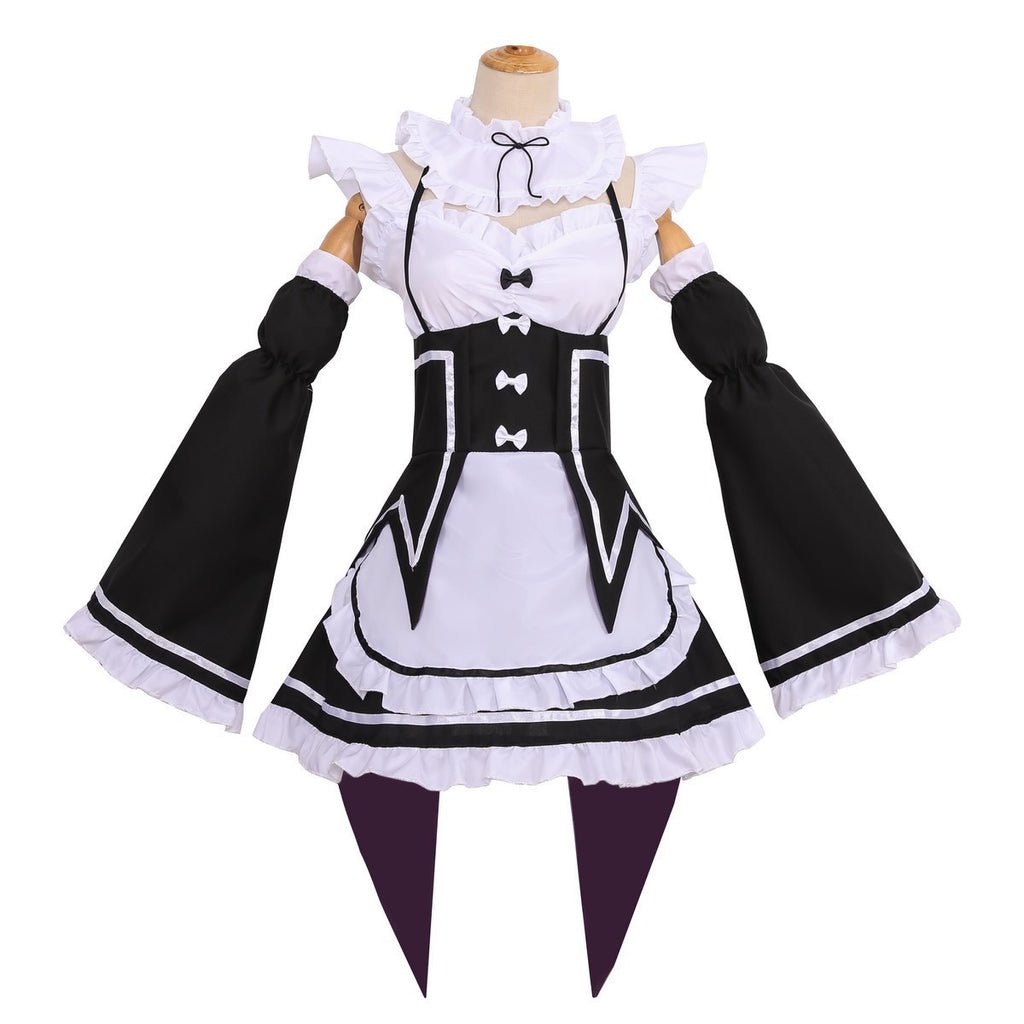 Re:Zero Rem Cosplay Costume Women Maid Dress Adult Halloween – photo 5