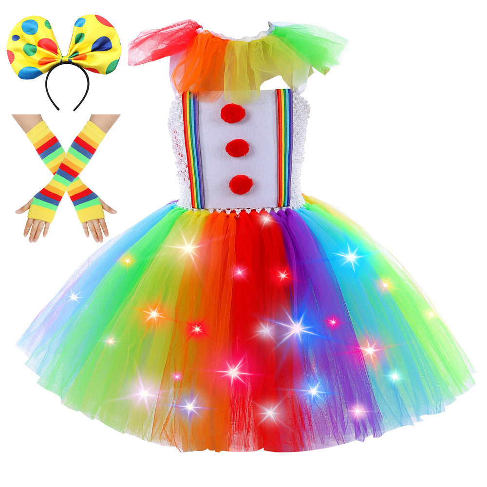 Clown Tutu for Girls, product photo 2 on a white background