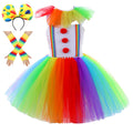 Clown Tutu for Girls, front view on a white background
