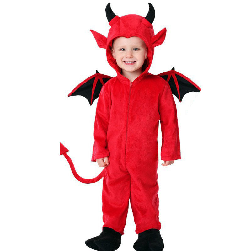 Little Devil Bat Vampire Costume for Kids, product photo 3 on a white background