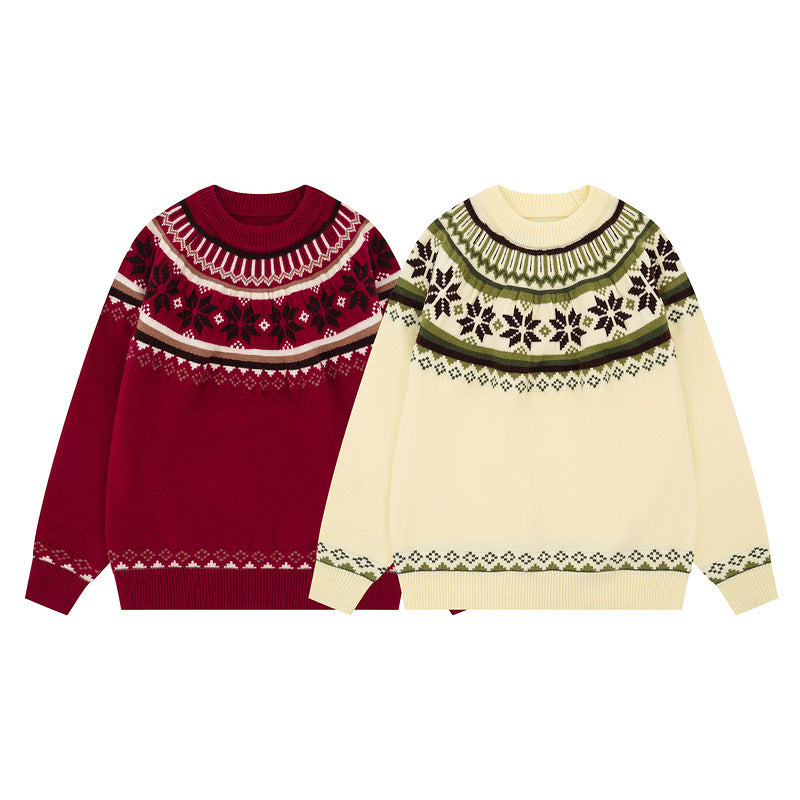 Christmas sweater round neck top