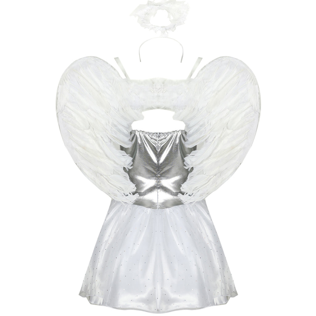 White Angel Fairy Costume for Women, product photo 4 on a white background