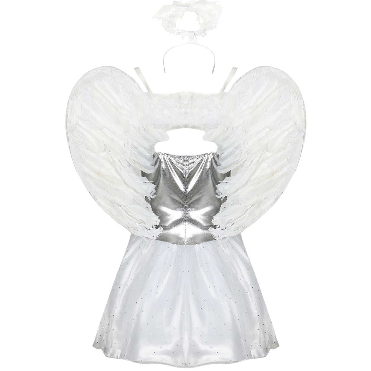 White Angel Fairy Costume for Women, product photo 4 on a white background