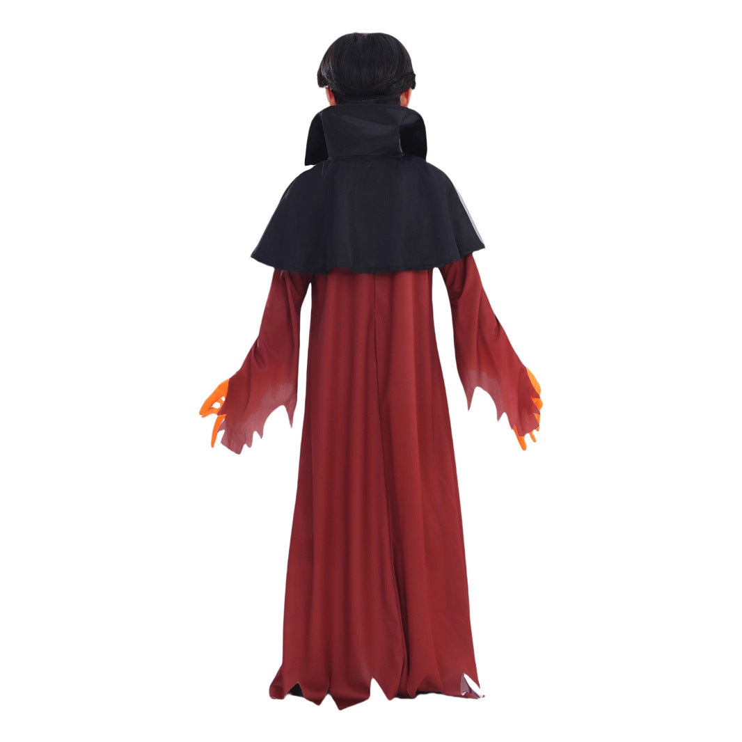 Demon Pumpkin Costume for Kids, product photo 2 on a white background