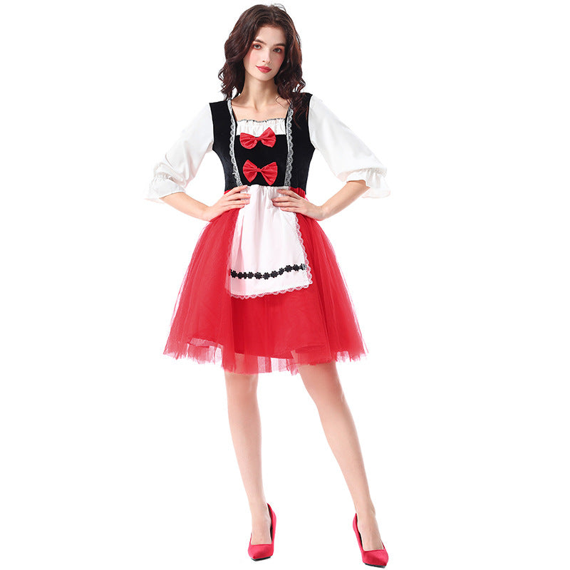 Red Riding Hood Castle Cape for Kids and Adults, product photo 2 on a white background
