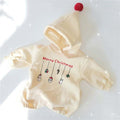 Christmas snowman fleece climbing suit with hoodie