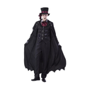 Gothic Vampire Warrior Costume for Men and Women, front view on a white background