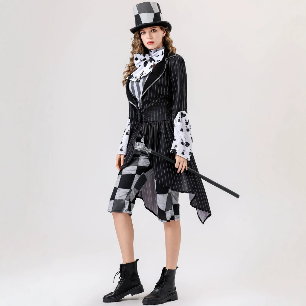Storybook Hatter Plaid Dress Costume for Women, costume photo 4