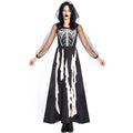 Skeleton Ghost Bride Costume Women Vampire Halloween Cosplay Dress