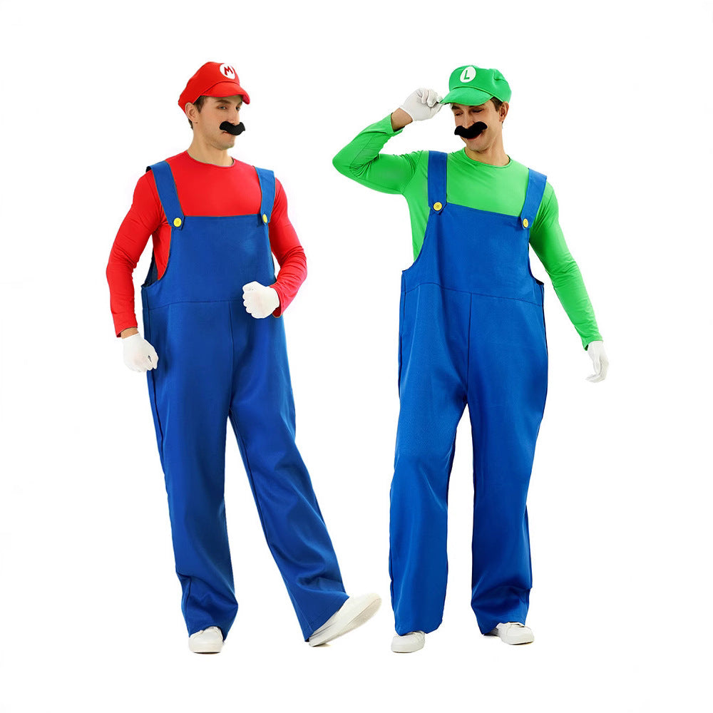 Plumber Costume for Men, front view on a white background