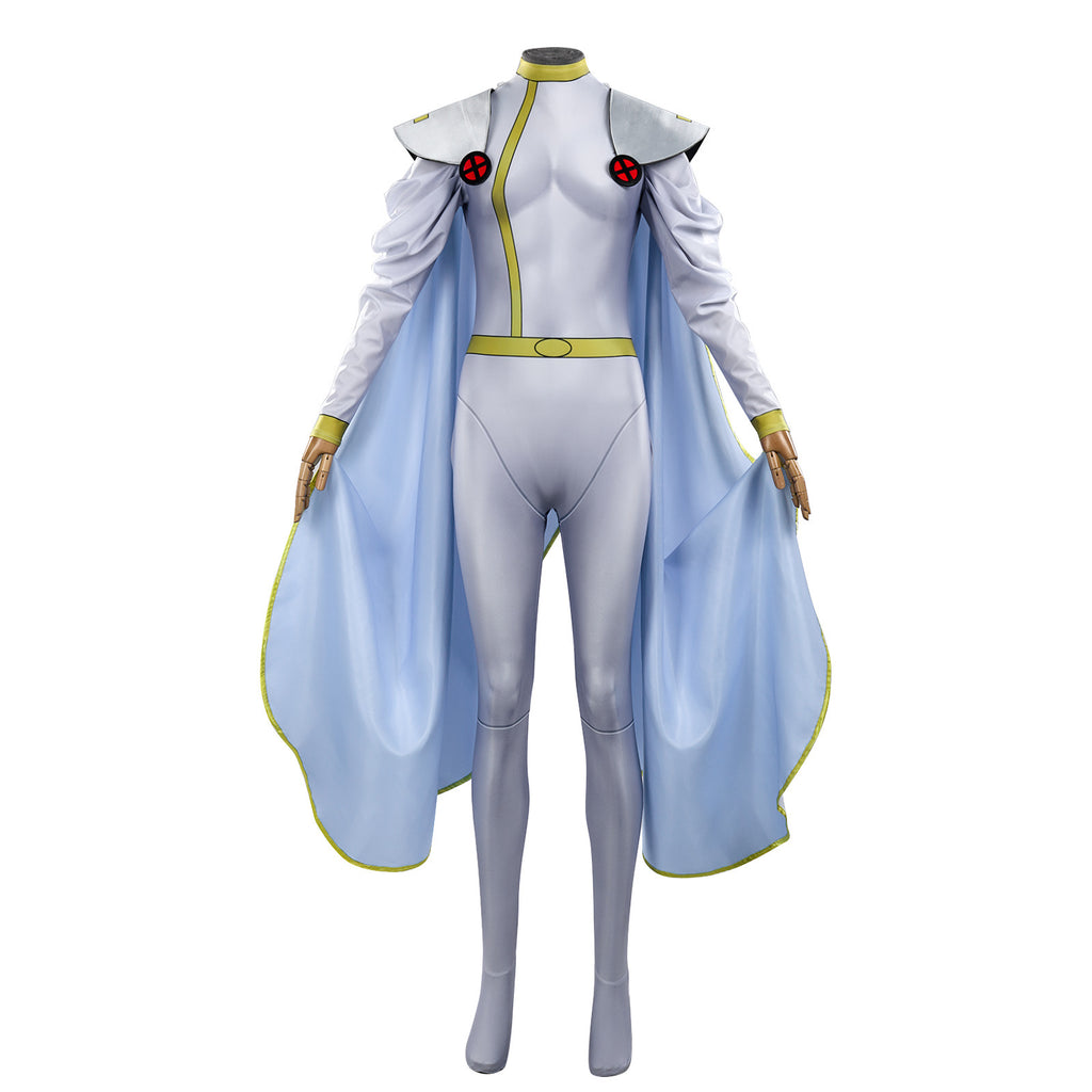 Weather Goddess Superhero Costume for Adults, front view on a white background