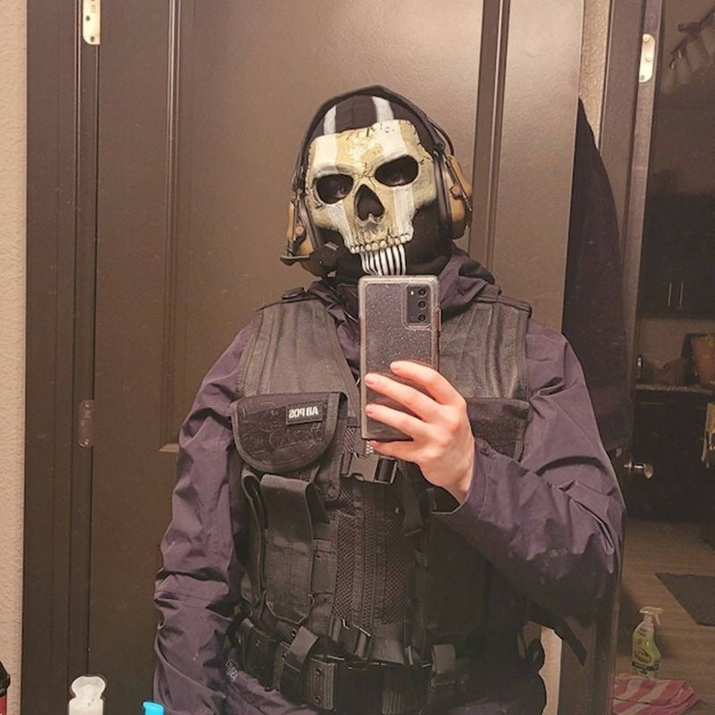 Call of Duty Style Skull Mask for Adults, costume photo 3