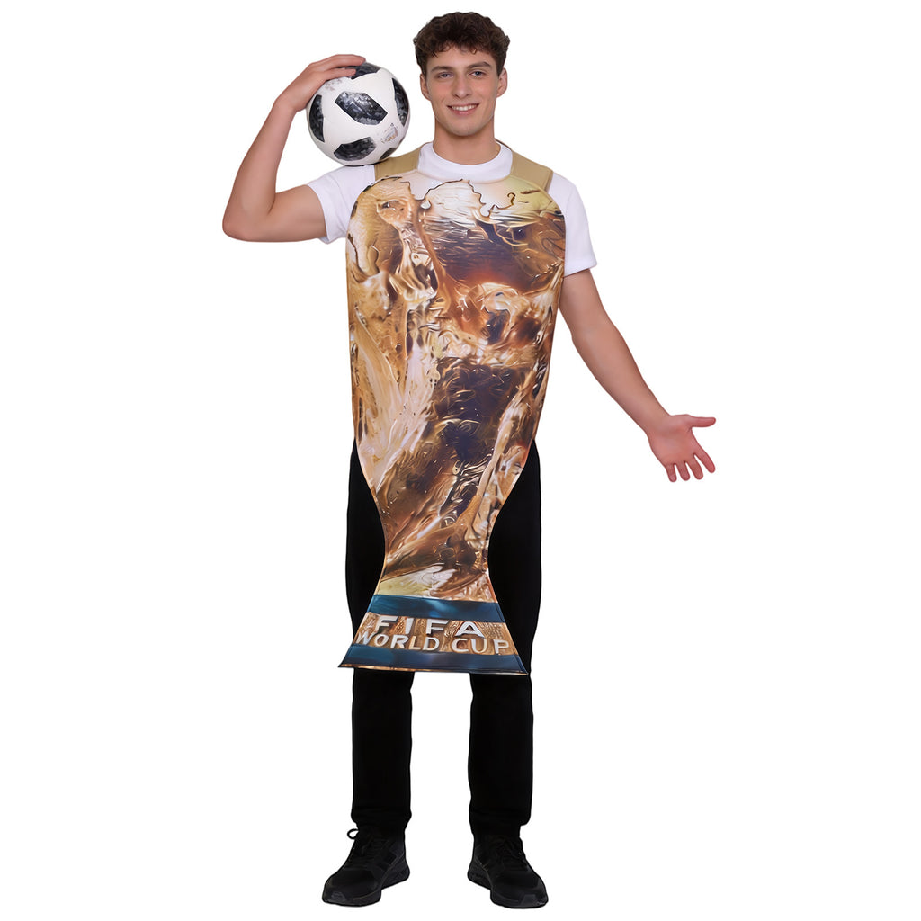 World Cup Trophy Costume for Adults, product photo 2 on a white background