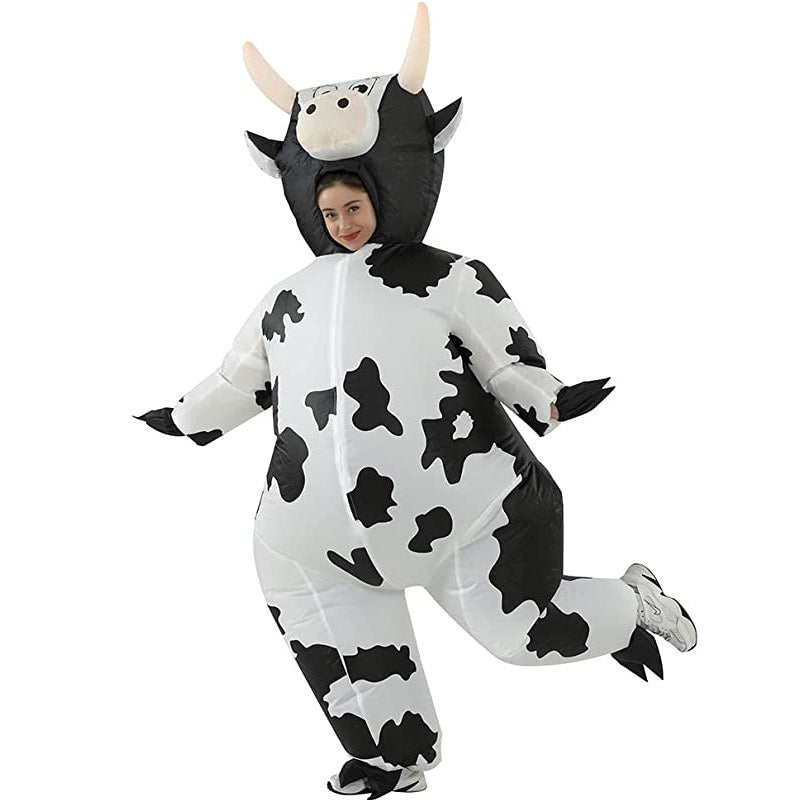 Inflatable Cow Costume for Adults, front view on a white background