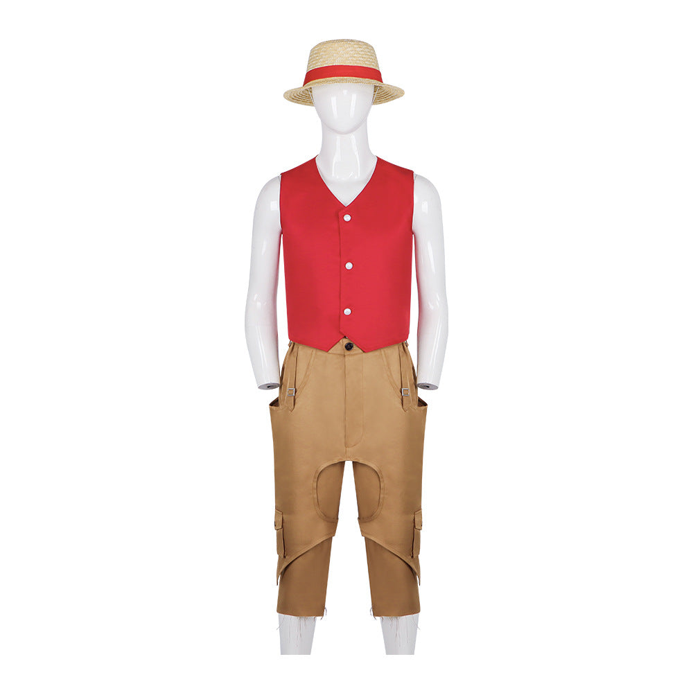 One Piece Luffy Costume Adult Straw Hat Season 2 Halloween Cosplay – photo 5