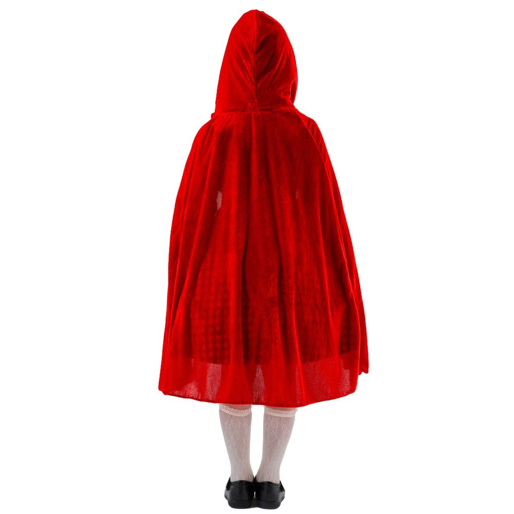 Little Red Riding Hood Big Bad Wolf Costume for Kids, product photo 3 on a white background