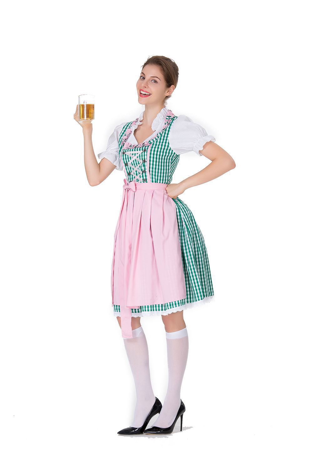 Beer Girl Maid Costume Women Halloween Cosplay Oktoberfest Dress
