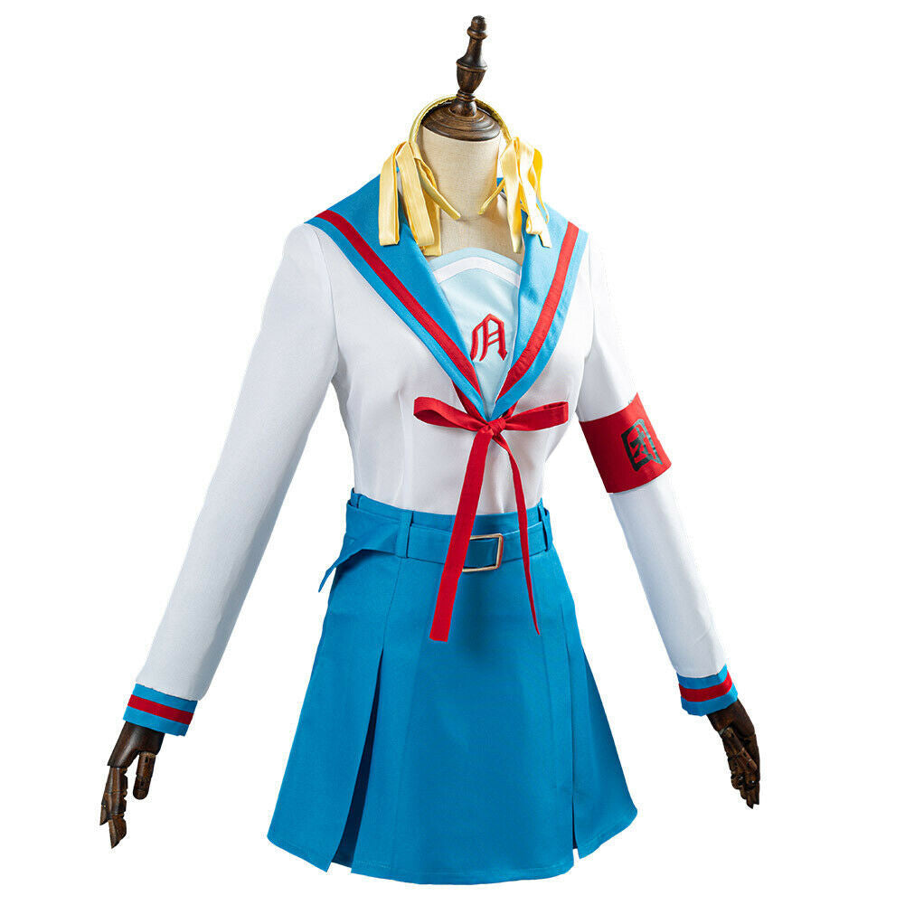 Haruhi Suzumiya Cosplay Costume Women School Uniform Adult Halloween