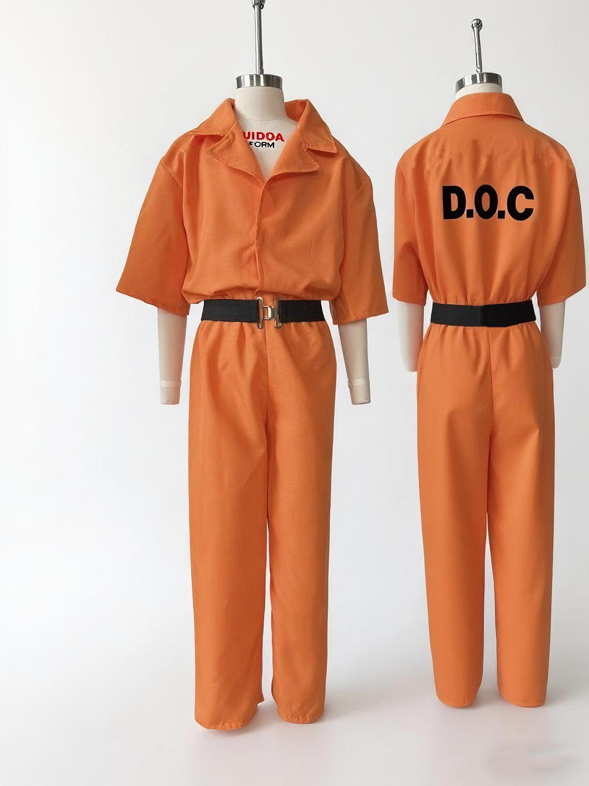 Orange Prison Costume Adult Halloween Cosplay Two Piece Set