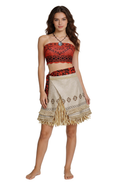 Moana Costume Women Dress Grass Skirt Set Adult Halloween Cosplay