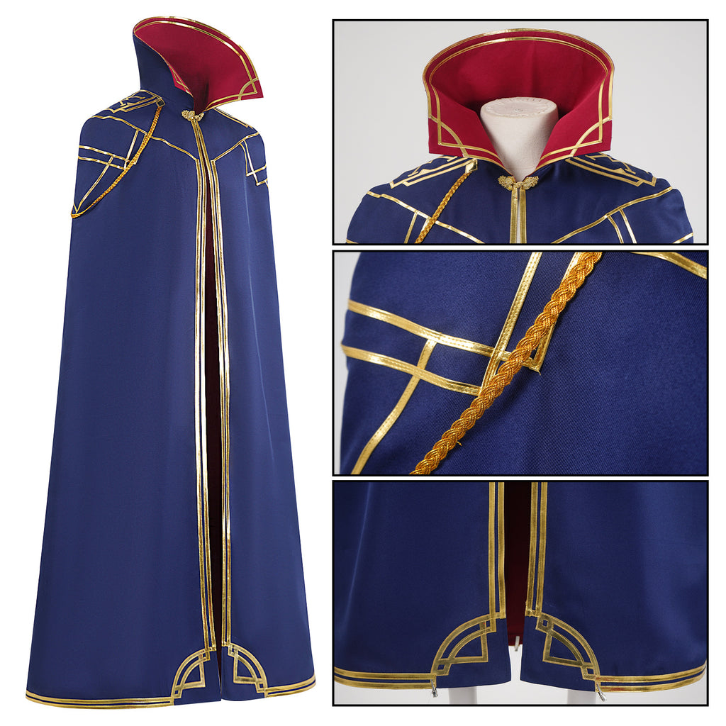 Arcane Caitlyn Cosplay Costume Women Blue Cloak Adult Halloween