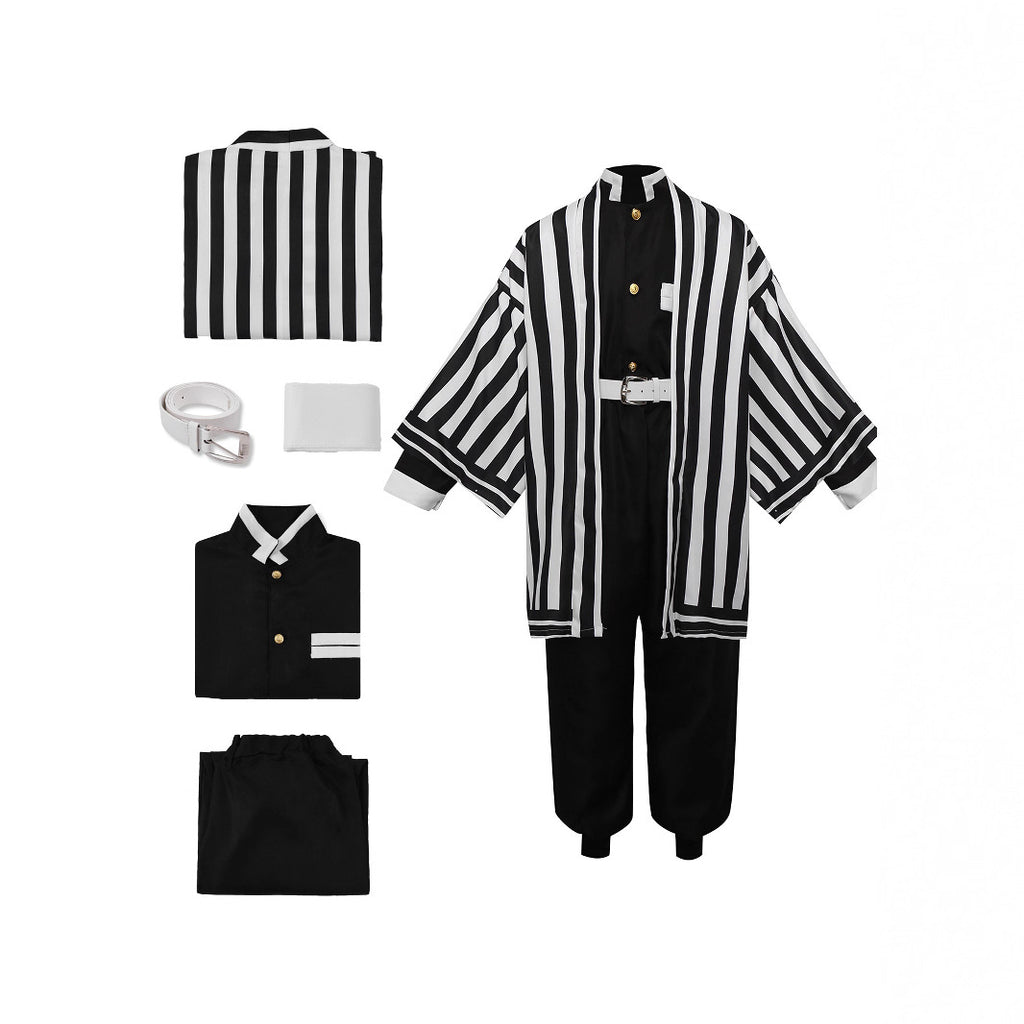 Anime Demon Hunter Kimono for Kids and Adults, front view on a white background