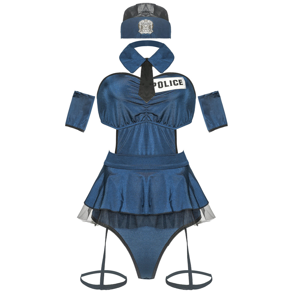 Police Officer Costume Women Bodysuit Halloween Cosplay Uniform – photo 5