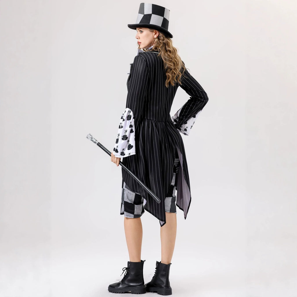 Storybook Hatter Plaid Dress Costume for Women, costume photo 2