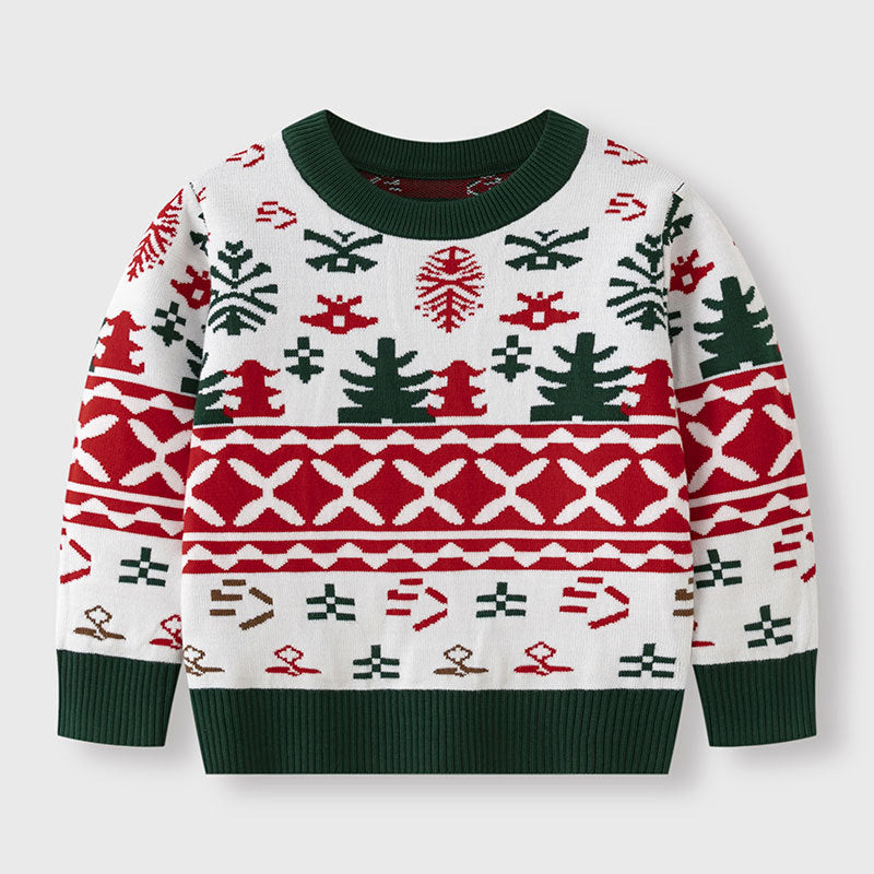 Christmas sweater baby base pullover knit sweater