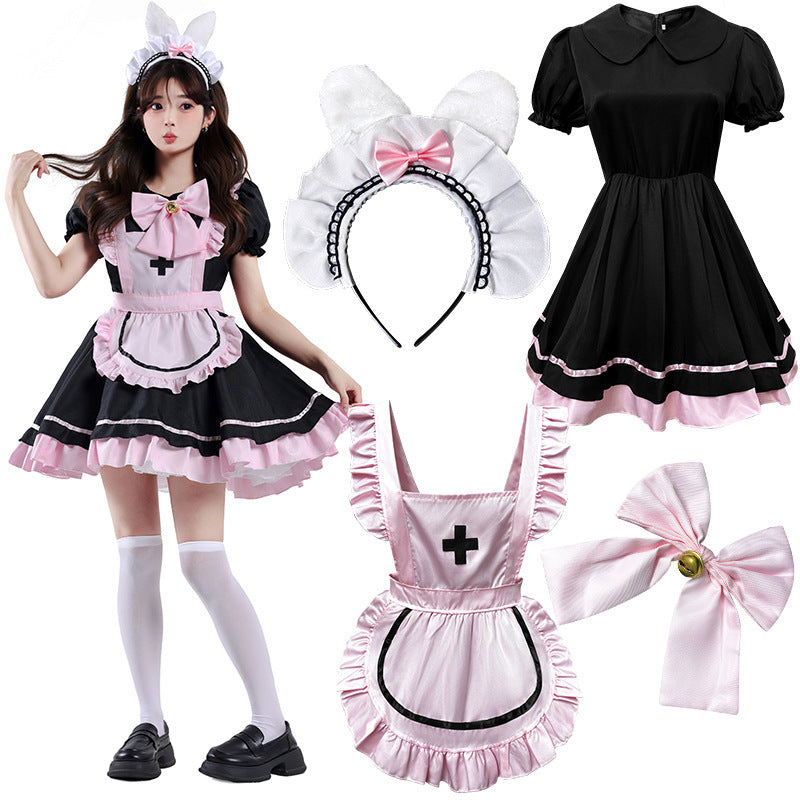 Pink Black Maid Lolita Costume for Women, costume photo 2