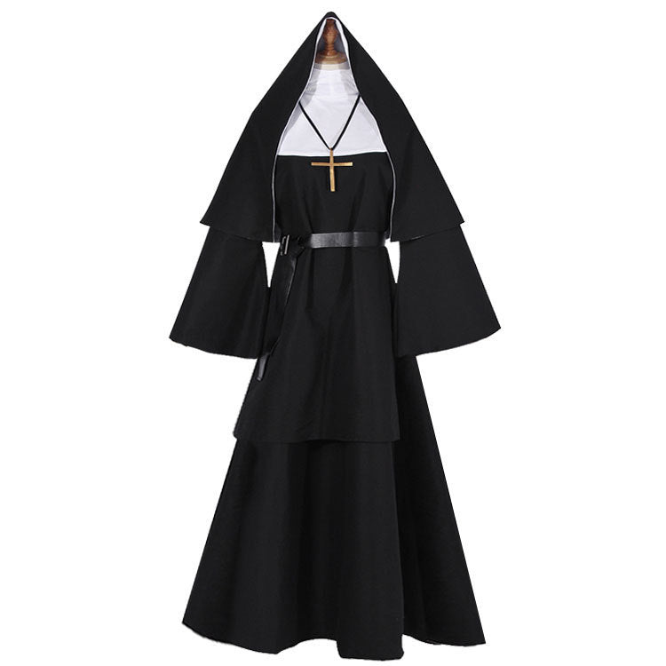 Ghost Nun Costume for Women, product photo 2 on a white background