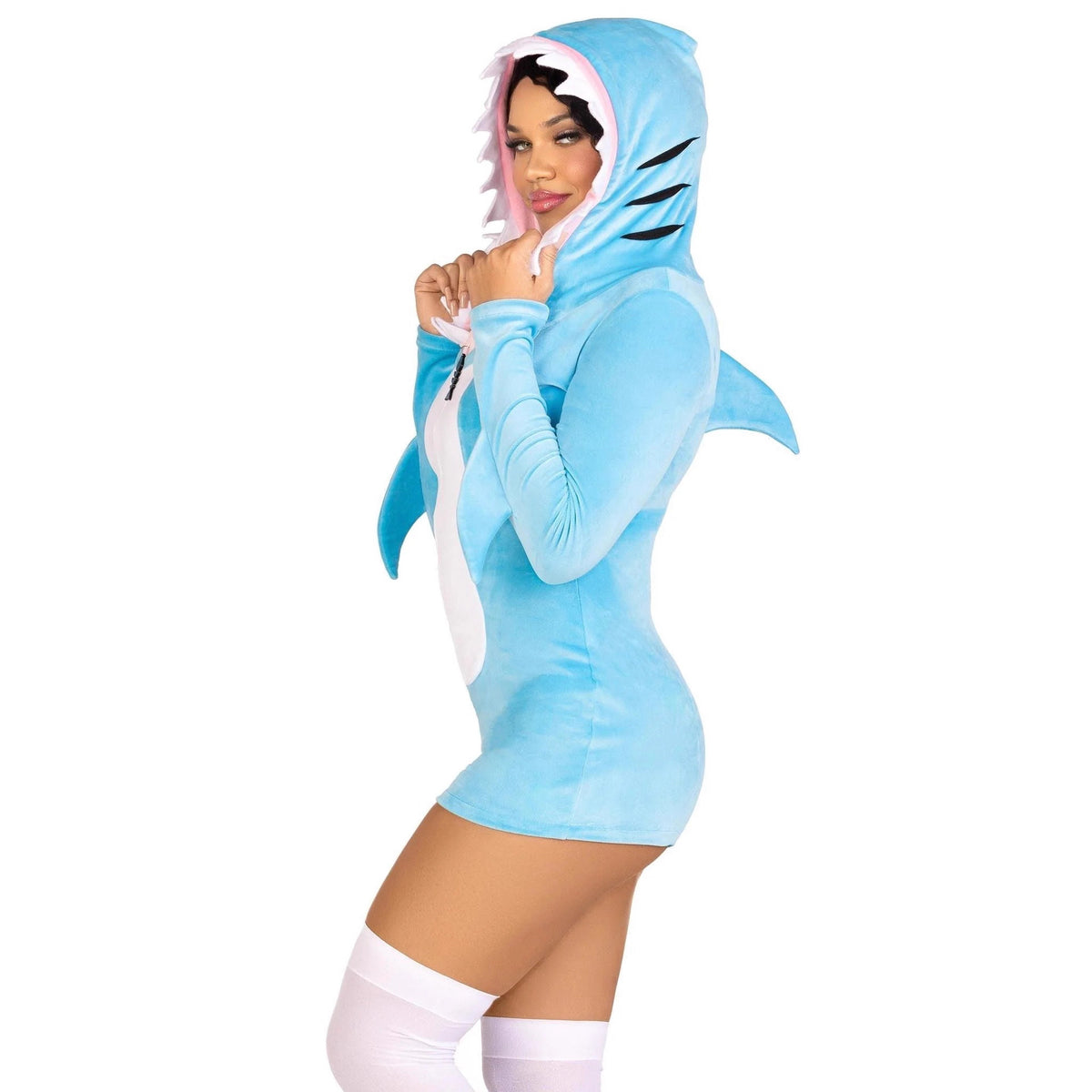 Halloween Christmas Cosplay Shark Stage Performance Costume Jumpsuit Set