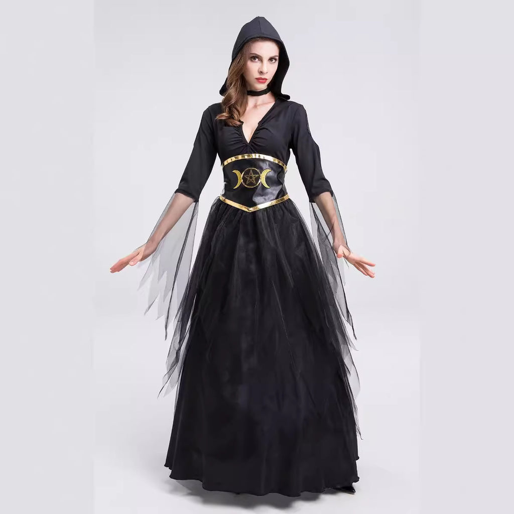 Death Goddess Vampire Witch Costume for Girls, costume photo 2