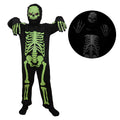 Glow in the Dark Skeleton Ghost Costume for Kids, product photo 4 on a white background