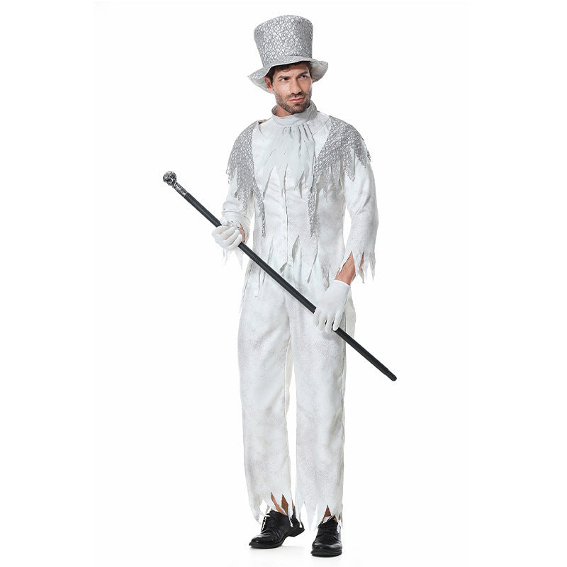 Top Hat Magician Costume for Adults, front view on a white background