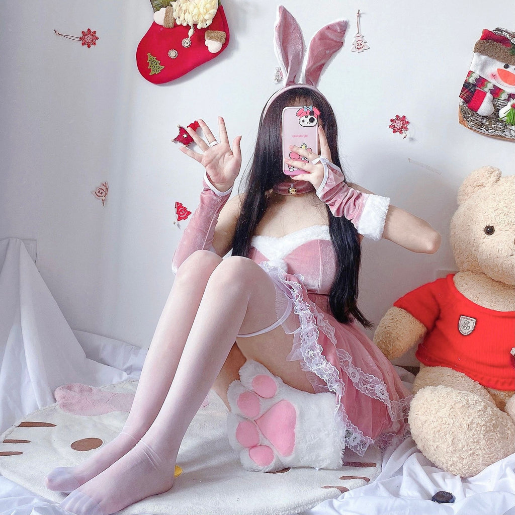 Christmas Bunny Maid Costume for Women, costume photo 4