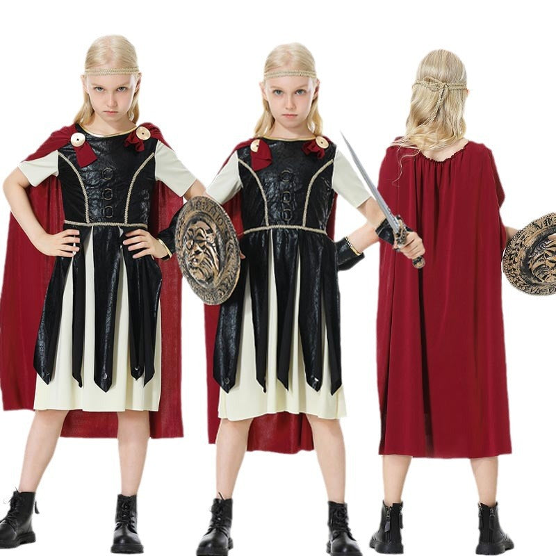 Roman Warrior Samurai Guard Costume for Kids and Adults, costume photo 5