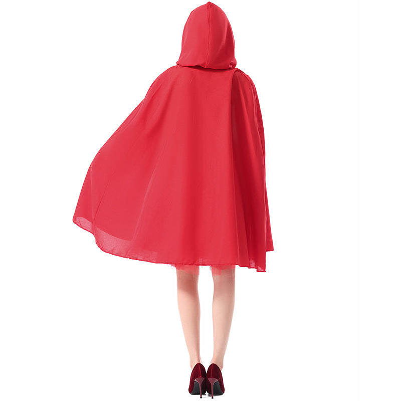 Red Riding Hood Castle Cape for Kids and Adults, product photo 4 on a white background