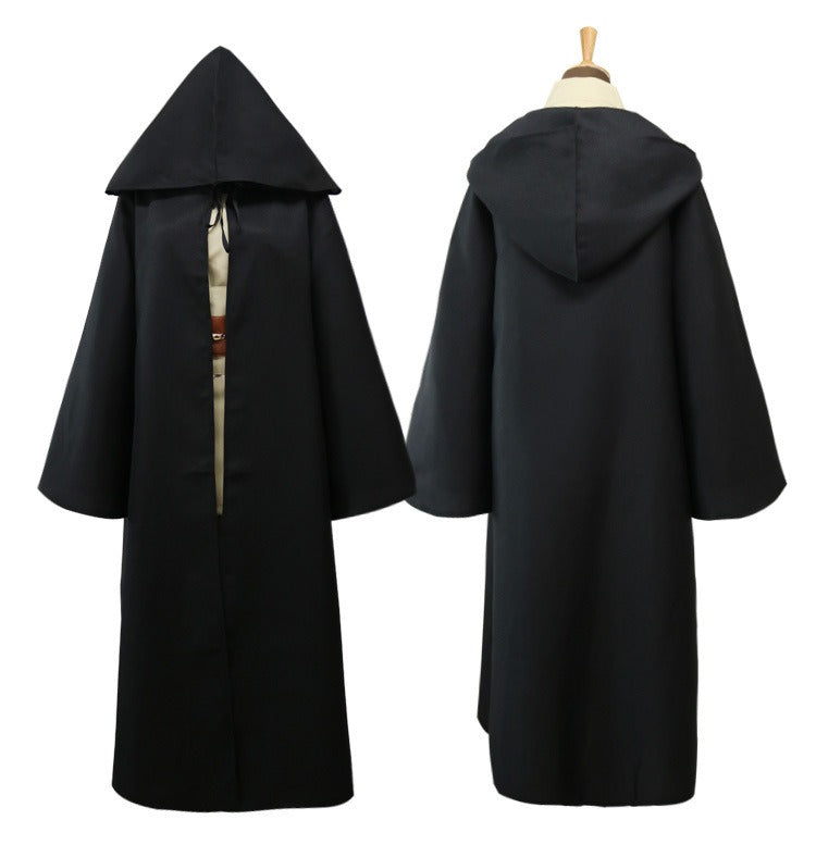 Anakin Skywalker Jedi Costume Hooded Robe Adult Halloween Cosplay Outfit