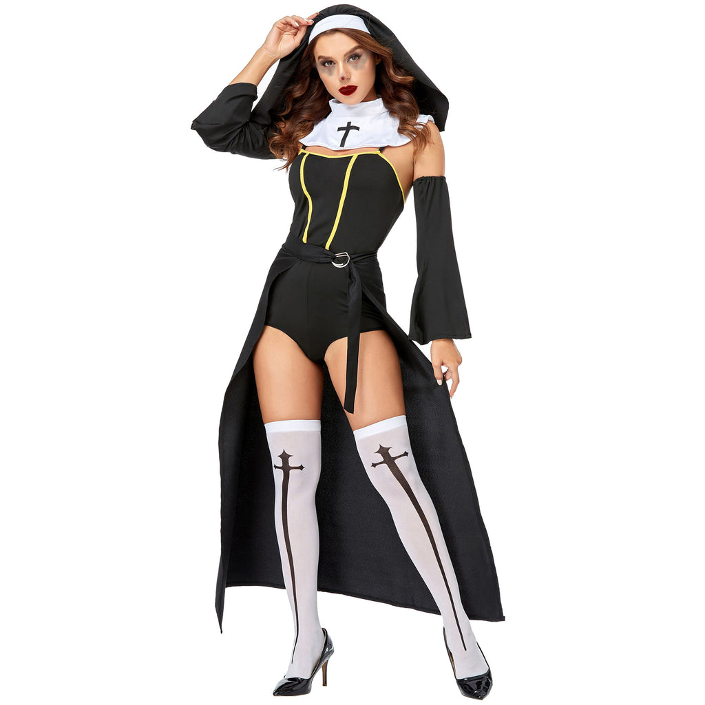 Vampire Costume for Women, front view on a white background